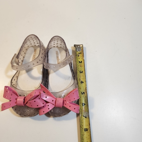 Mini Melissa Girls Pink and Clear Rubber Casual Shoes with Mary Jane Strap 9 - Picture 12 of 13